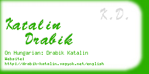 katalin drabik business card